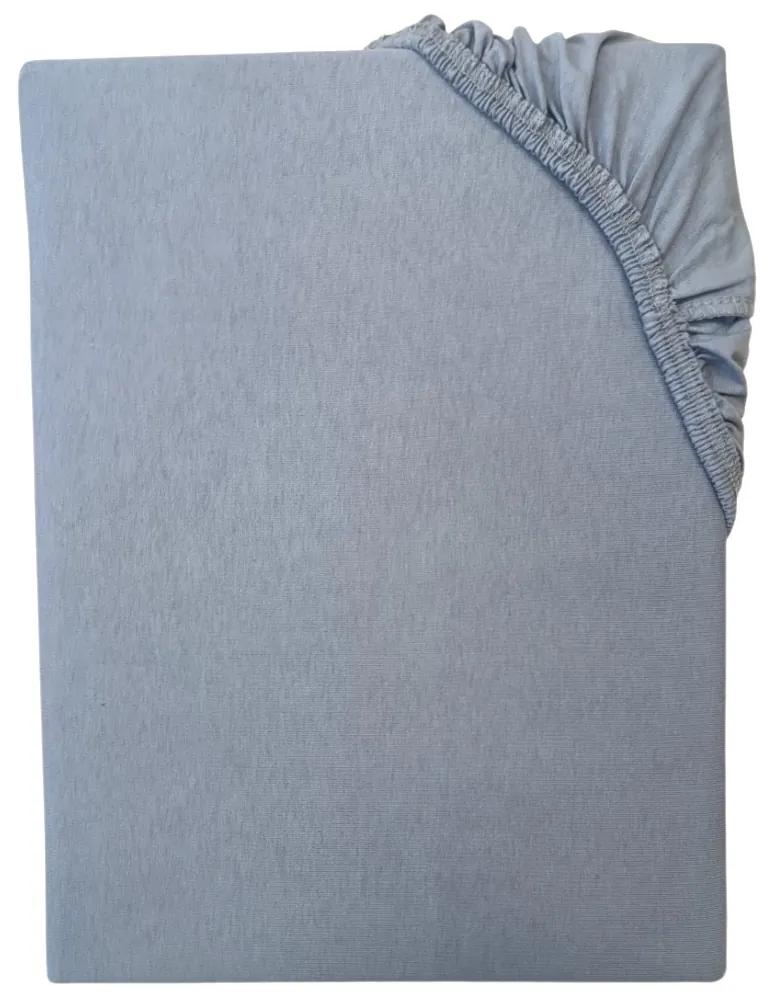 Posteľná plachta jersey sivá TiaHome - 200x220cm