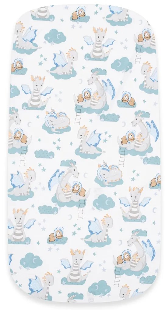 Bavlnené prestieradlo do kočíka New Baby Dráčik 35x75 cm