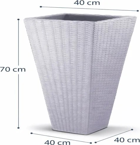 Kvetináč TERRA - ratanový vzhľad 70 cm