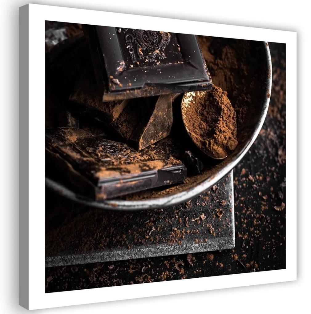 Obraz na plátně Čokoláda Kakao - 50x50 cm