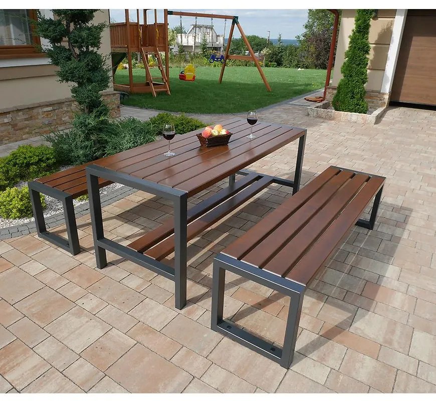 Komplet moderný 1 bez operadla palisander