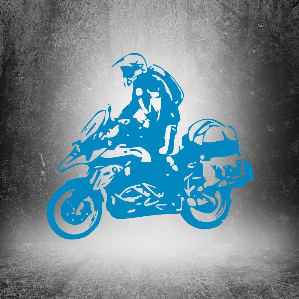 Veselá Stena Samolepka Motorka BMW GS Enduro Farba: oranžová, Veľkosť: 40 x 36 cm