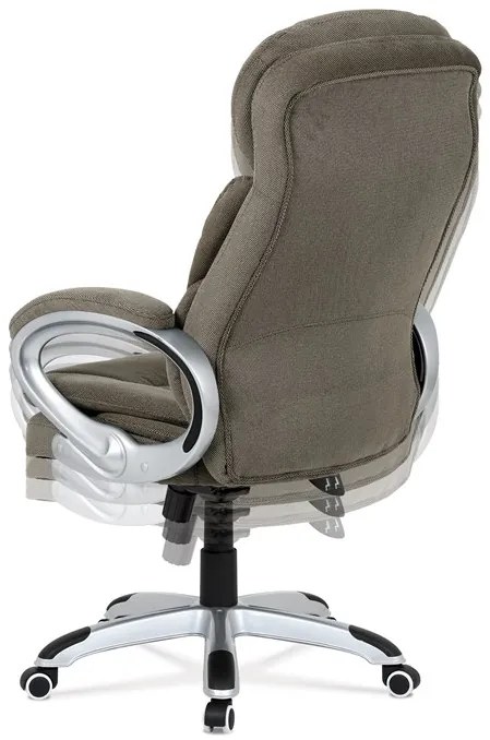 BONTEC Kancelárske kreslo, hojdací mechanizmus, šedá látka, KA-G198 GREY2 Farba: Strieborná