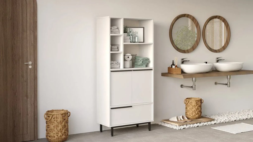 Kúpeľňová skrinka Houseland Dolabis biela