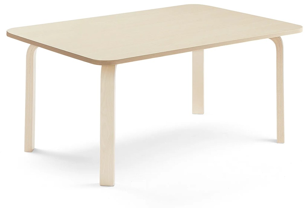 Stôl ELTON, 1200x700x530 mm, laminát - breza, breza