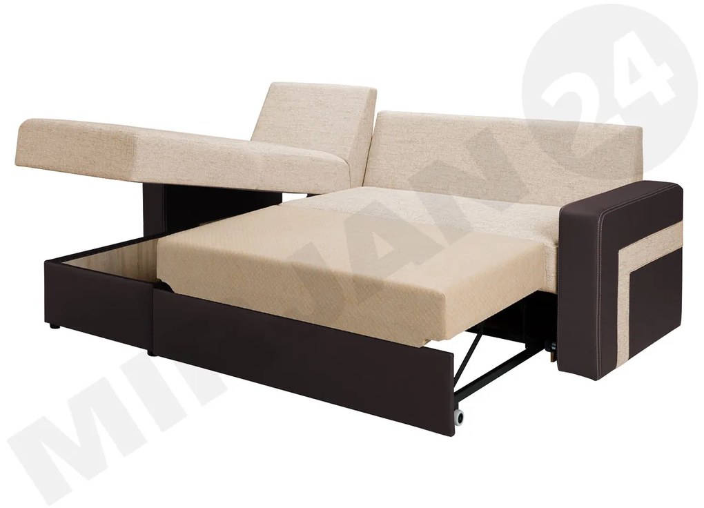 Rohová sedacia súprava Alaska, Dostupné poťahy: ekokoža Soft 066 + Lawa 01, Strana: pravá