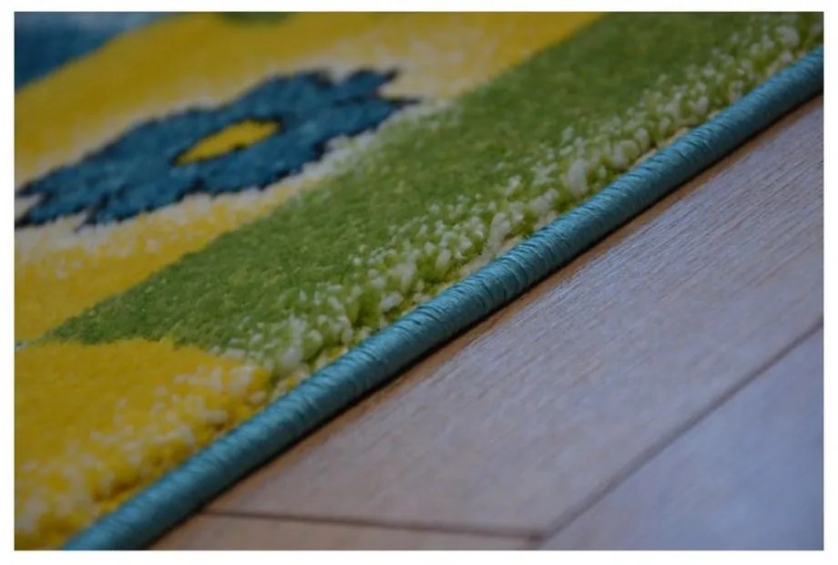 Detský kusový koberec Motýle modrý 180x270cm