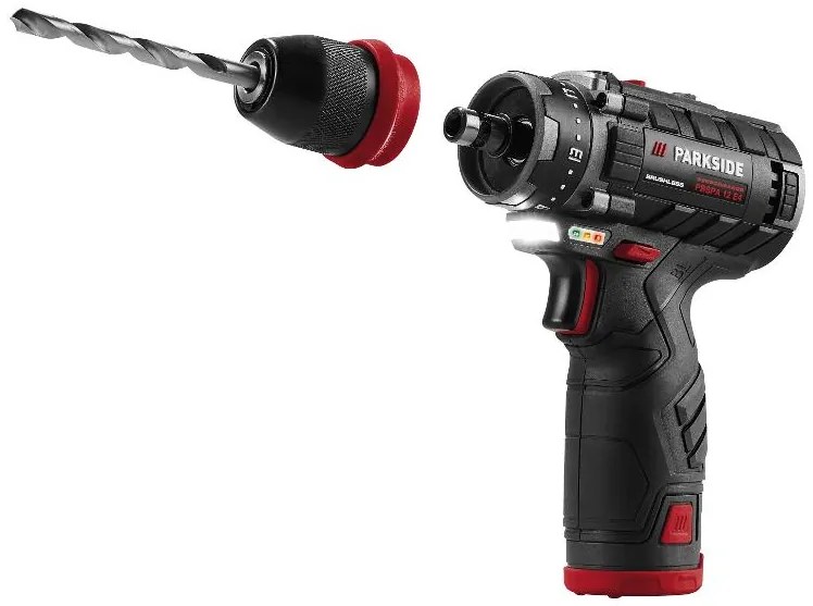 Parkside Performance®  Aku vŕtací skrutkovač s príslušenstvom 12 V Pbspa 12 E4  (100393584)