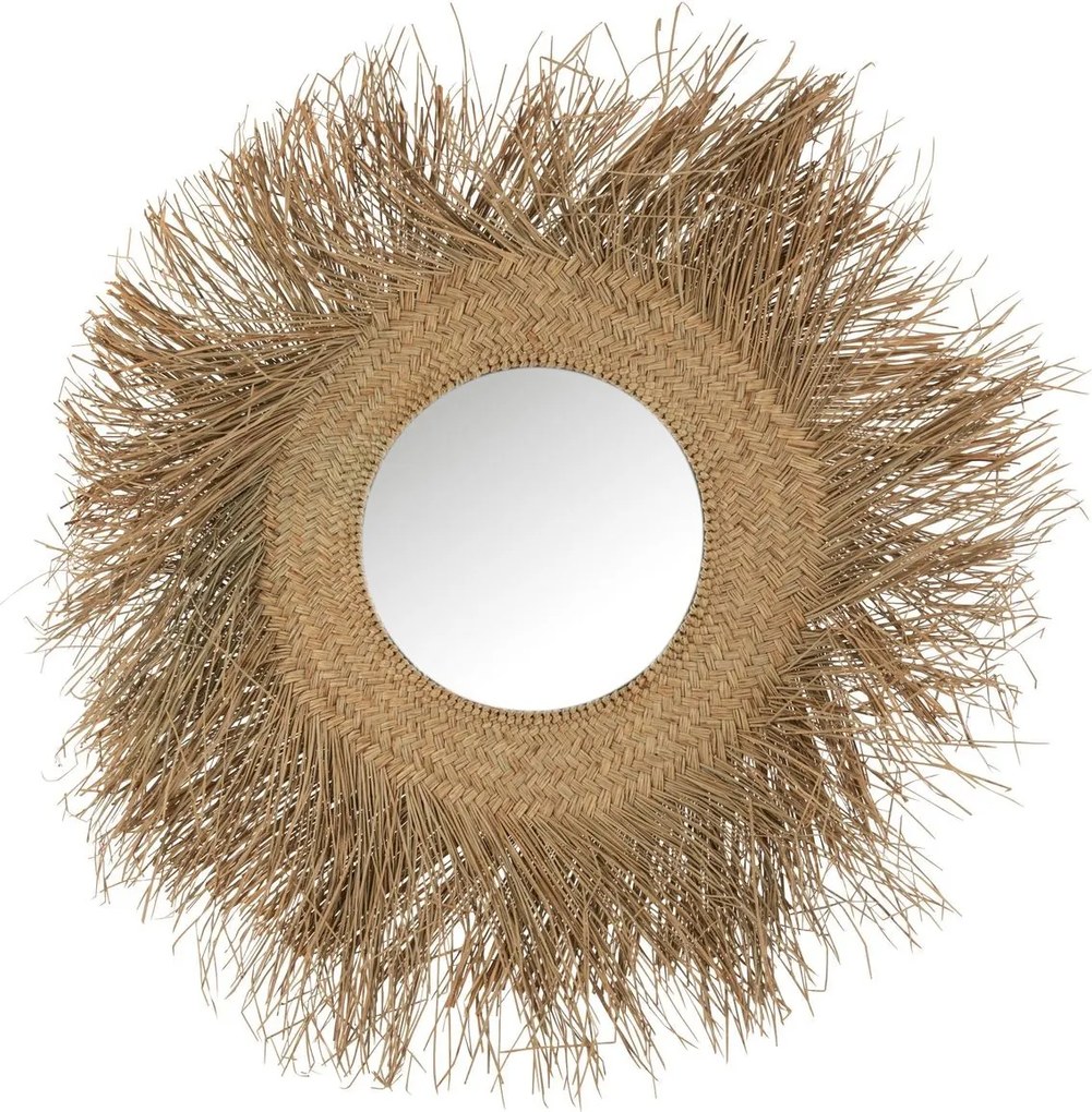 Nástenné okrúhle zrkadlo lemované rámom trávou Daan grass - Ø105*5cm
