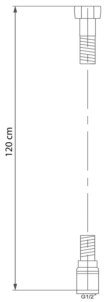 Sapho Sapho, SOFTFLEX hladká plastová sprchová hadica,120cm, strieborná/chróm, 1208-10