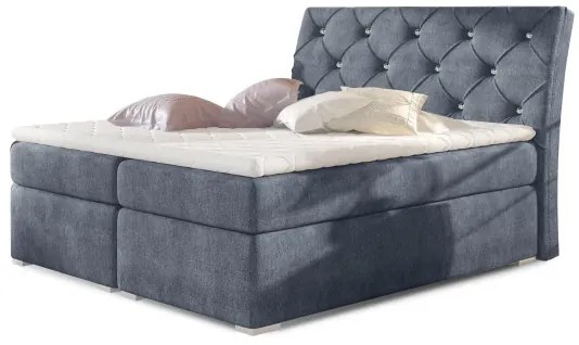 Boxspingová posteľ Marvin, biela 160x200cm (soft 17/BLN 16)