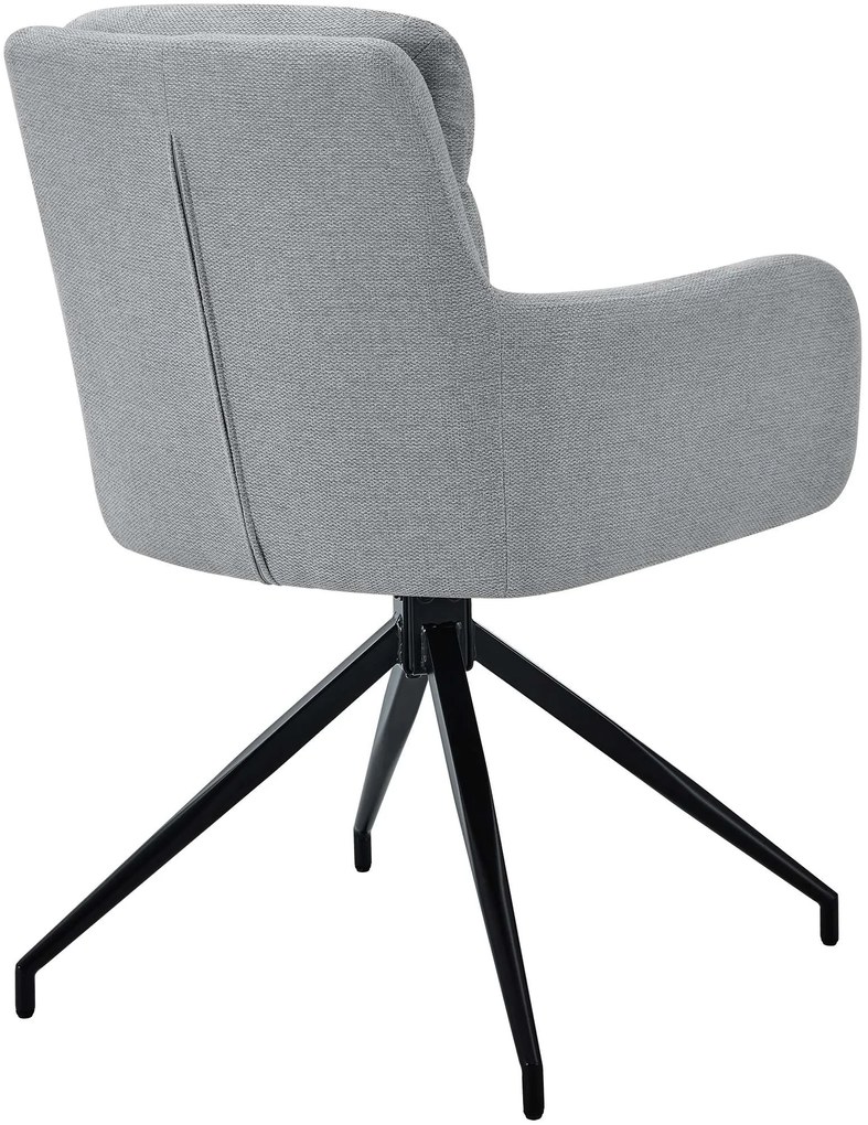 Jedálenská stolička Somers - látka - svetlo šedá