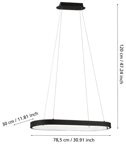 Eglo 99358 - LED Stmievateľný luster na lanku CODRIALES LED/30W/230V
