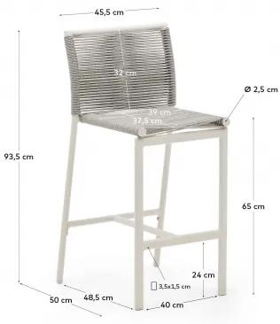 CULIP záhradná pultová stolička Biela