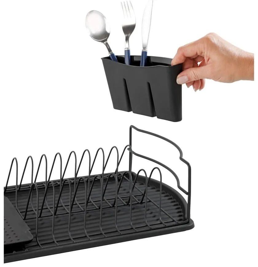 Čierny odkvapávač na riad Wenko Drip Basic