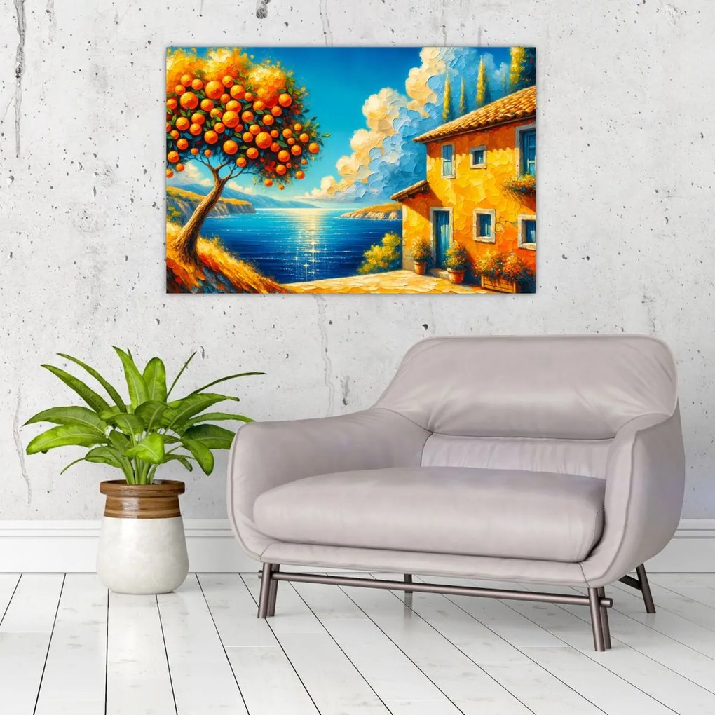 Obraz - Dom s pomarančmi II. (90x60 cm)