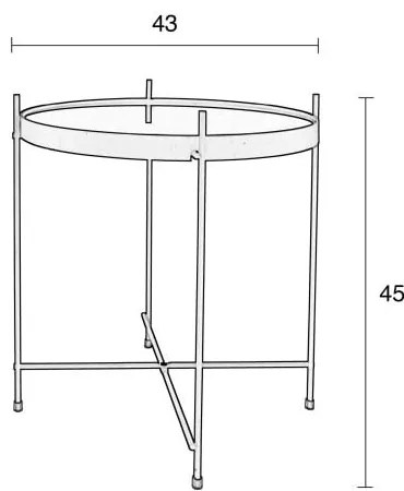 Odkladací stolík v striebornej farbe Zuiver Cupid