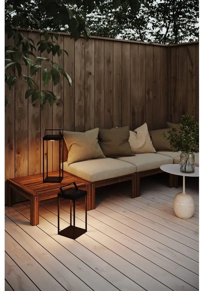 Čierny vonkajší solárny LED lampáš na USB (výška 42 cm) Pure – Markslöjd