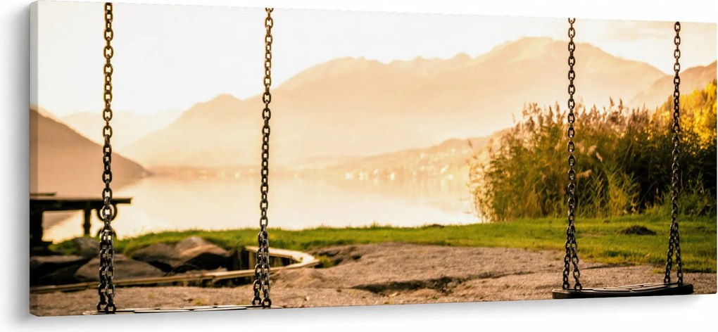 Obraz hojdačky v prírode (120x50 cm)