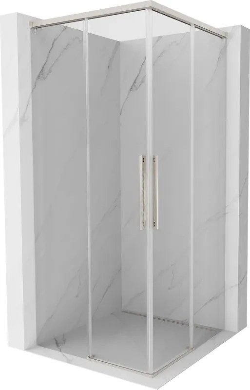 Mexen Rox, Duo posuvný sprchový kút 95 x 95 cm, 8mm číre sklo, oceľový profil, 8C2D-095-095-97-00