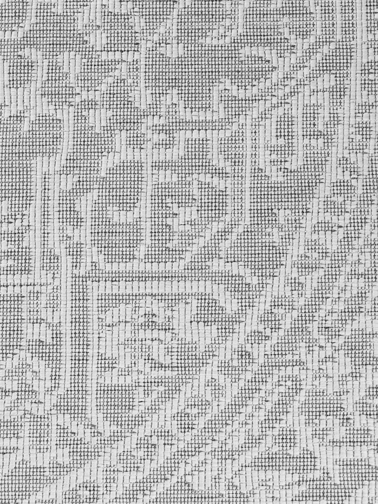 NORTHRUGS, Kusový koberec Duet Kona 106249 White/Gray kruh - na von aj na doma, 160x160 (priemer) kruh, šedá, chodba / predsieň
