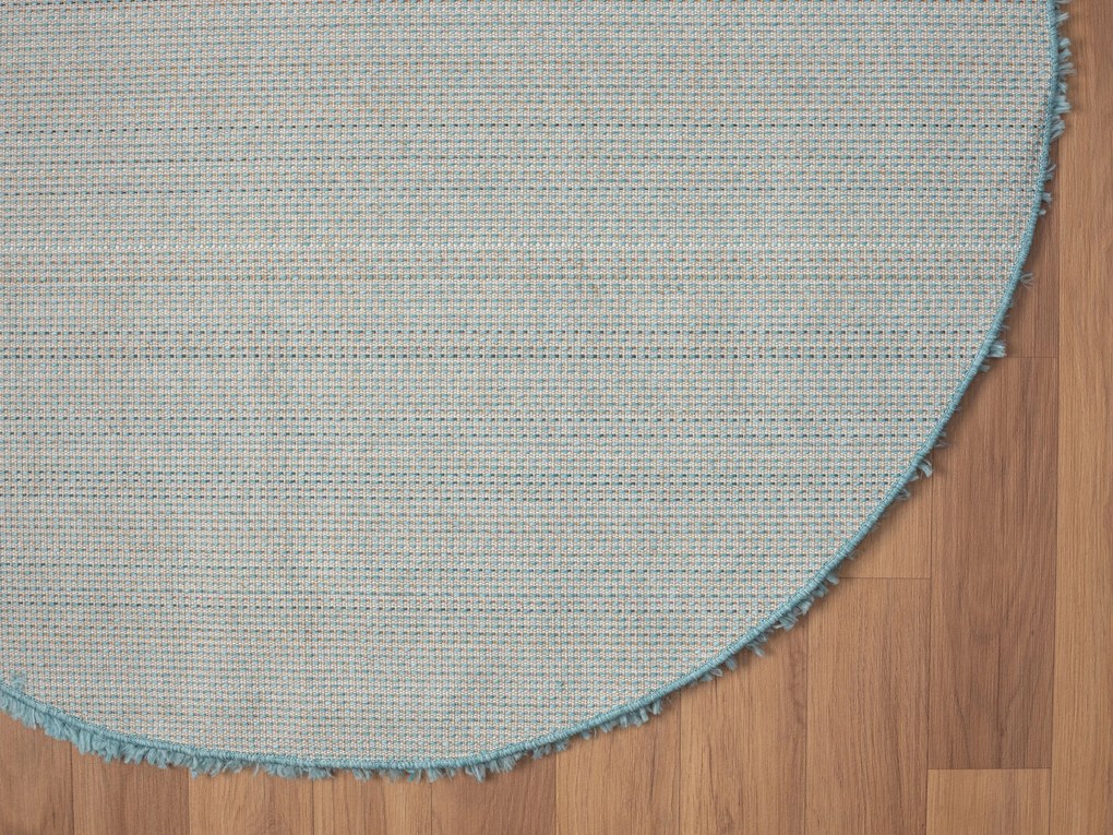 My Flair, Kusový koberec My Shaggy hellblau kruh, 150x150 (priemer) kruh, modrá, chodba / predsieň