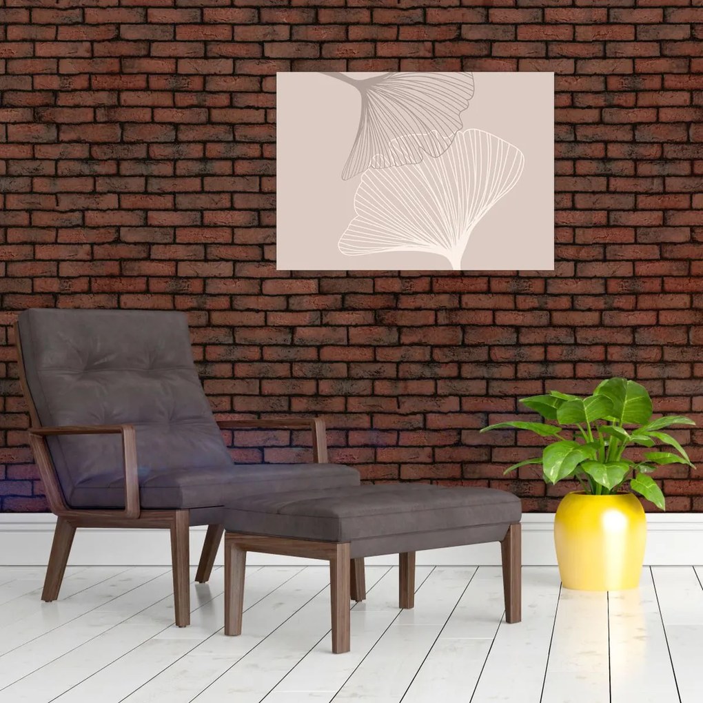 Obraz - Béžové listy N⁰2 (70x50 cm)