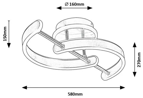 Rabalux 71052 - LED Prisadený luster JARNELLE LED/30W/230V