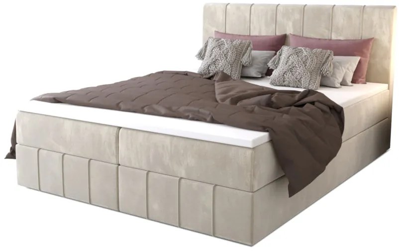 Čalúnená posteľ boxspring HAMAN 2 - monolith 02 / 160x200