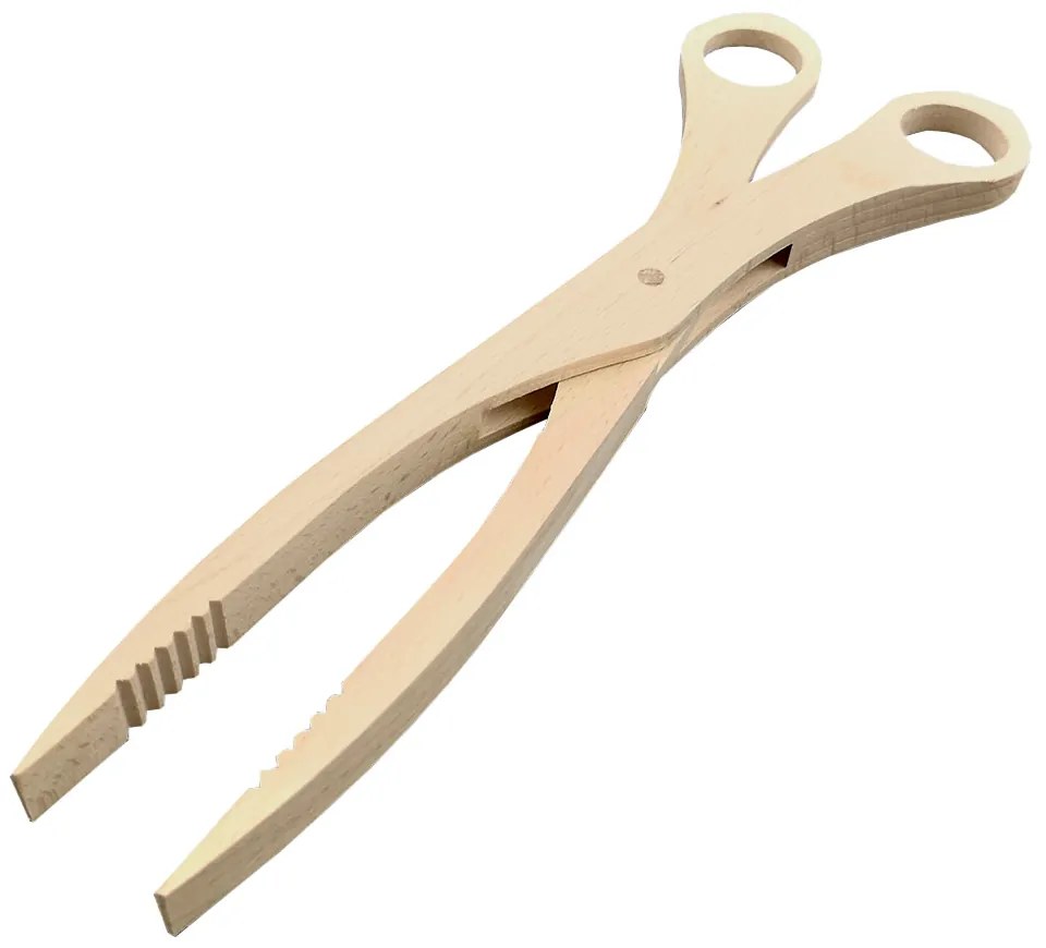 AMADEA Drevené nožnice na grilovanie, masívne drevo, dĺžka 27 cm