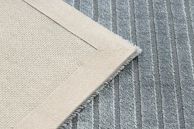 Koberec PEARL 51327F rám / grécky / štrukturálny, sivý