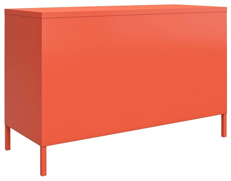 Oranžová kovová komoda Novogratz Cache, 100 x 64 cm