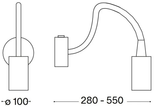 Ideal Lux - LED Flexibilná lampička FOCUS LED/4W/230V CRI 90 čierna