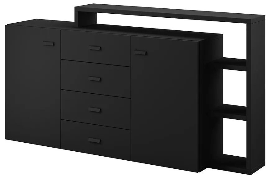 Komoda 2d4s Bota 27 čierna supermat