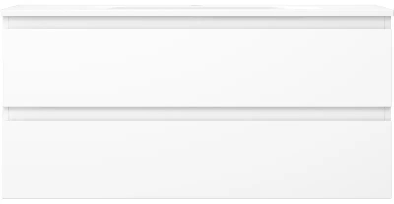 Mexen Orio, kúpeľňová skrinka 100 cm s umývadlom Vela, 2 zásuvky, biela matná, 91A10-10047-2-BFF01-W23M01