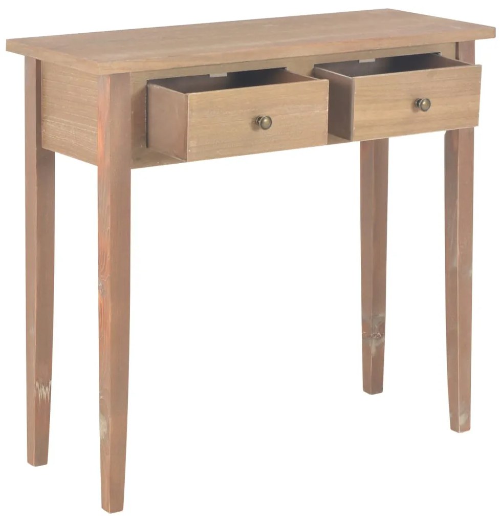 vidaXL Toaletný konzolový stolík, hnedý 79x30x74 cm, drevo