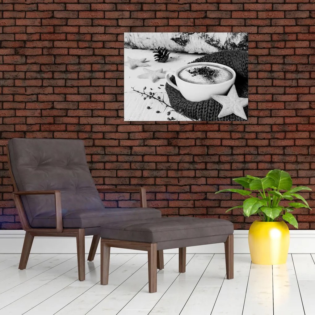 Obraz - Zimné cappuccino (70x50 cm)