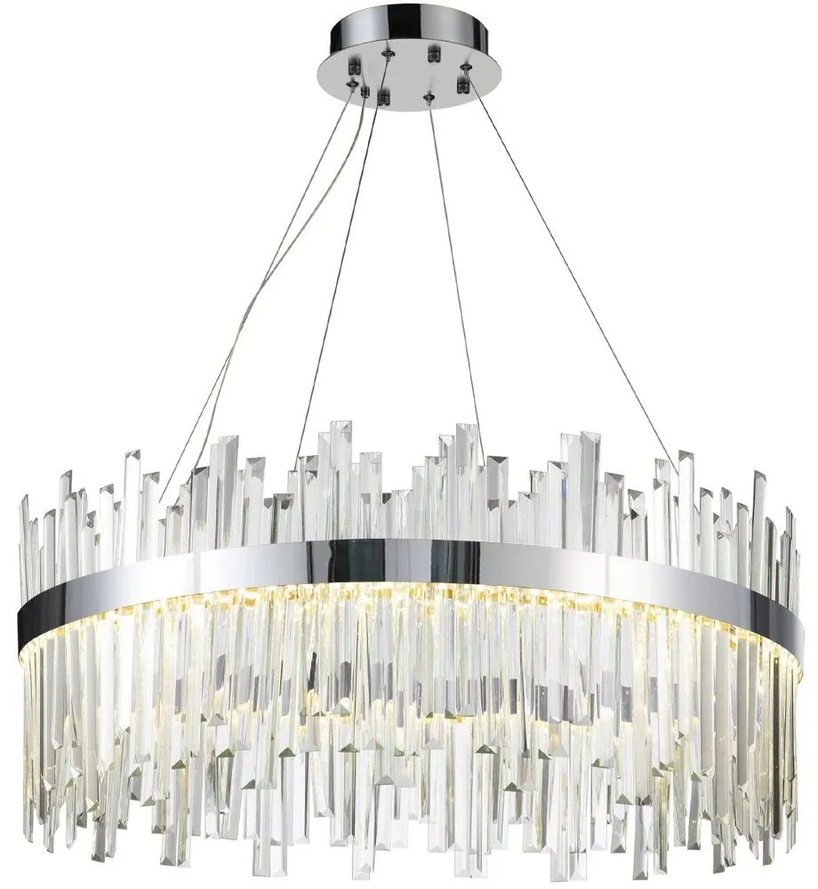 Toolight Toolight, LED stropné svietidlo 60cm, 58W, 4000K, APP1516-CP60, chrómová, OSW-03264