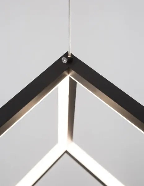 LED luster Gabbia 25 čierne