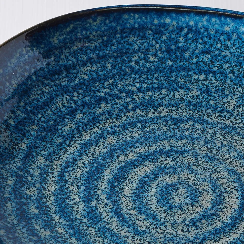 Modrý keramický tanier Mij Indigo, ø 23 cm