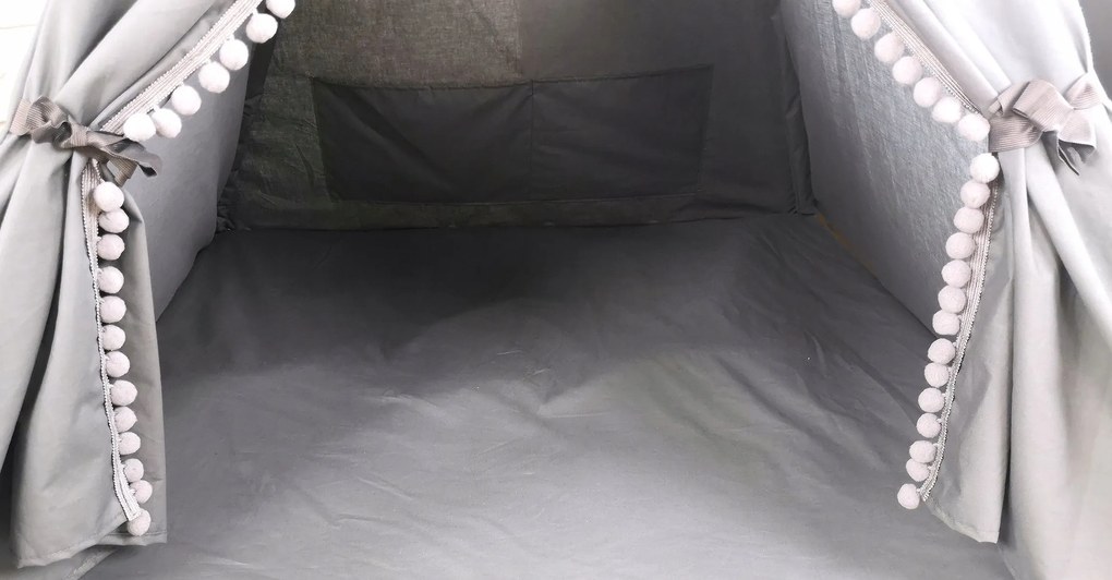 Detský stan TEEPEE (TÍPÍ) SUPERIOR s doplnkami - GRAFITOVÝ
