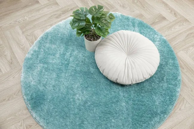 Kúpeľňový koberček Malmo tyrkysový, kruh