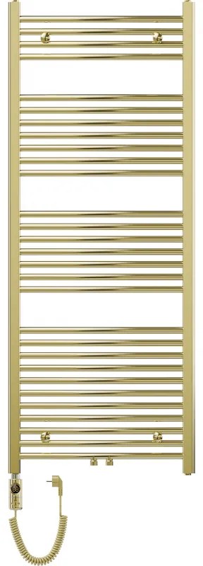 Mexen Ares, elektrické vykurovacie teleso 1500x600 mm + vykurovacia tyč 600 W, zlatá lesklá, W102-1500-600-2600-50