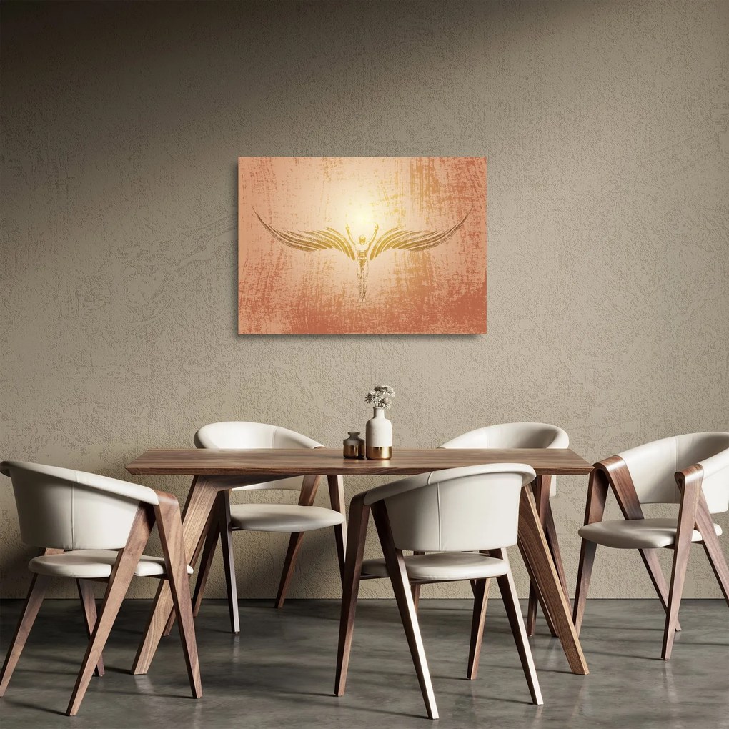 Sklenený obraz - Anjelská abstrakcia (70x50 cm)