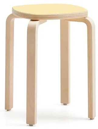 Detská stolička VIDE, laminát - žltá, výška 460 mm