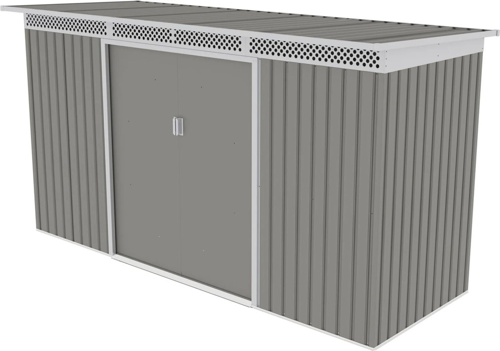 Záhradný domček G21 GRAH 483 - 340 x 142 cm, metalický šedý