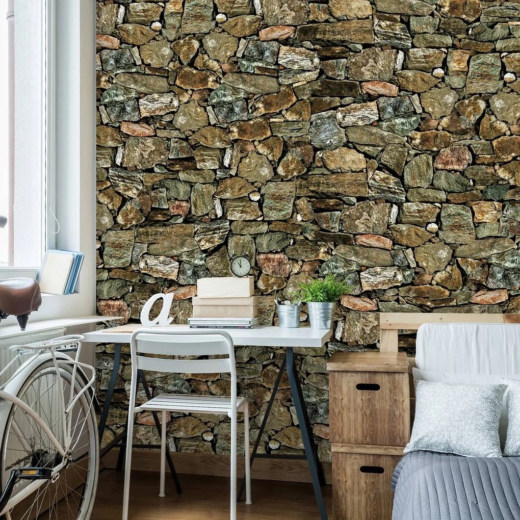 Fototapeta - Stone Wall Rock (152,5x104 cm)