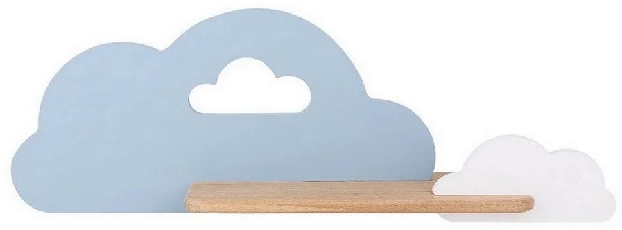LED Detské nástenné svietidlo s poličkou CLOUD LED/5W/230V modrá/biela