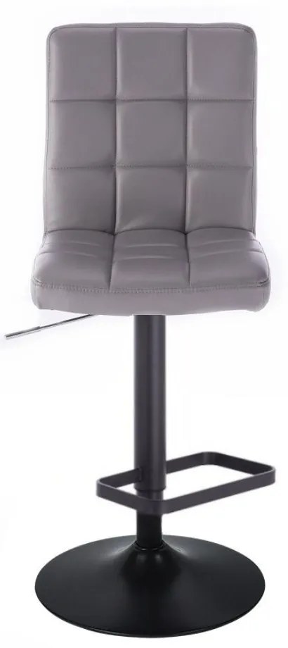 LuxuryForm DESIGN Barová stolička TOLEDO na čiernom tanieri - šedá