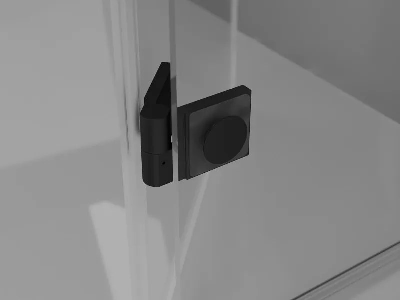 Mexen Mist-H L Duo, 2-krídlový sprchový kút 105 x 70 cm, číre sklo, čierny profil, 8A5L-105L-070P-70-00